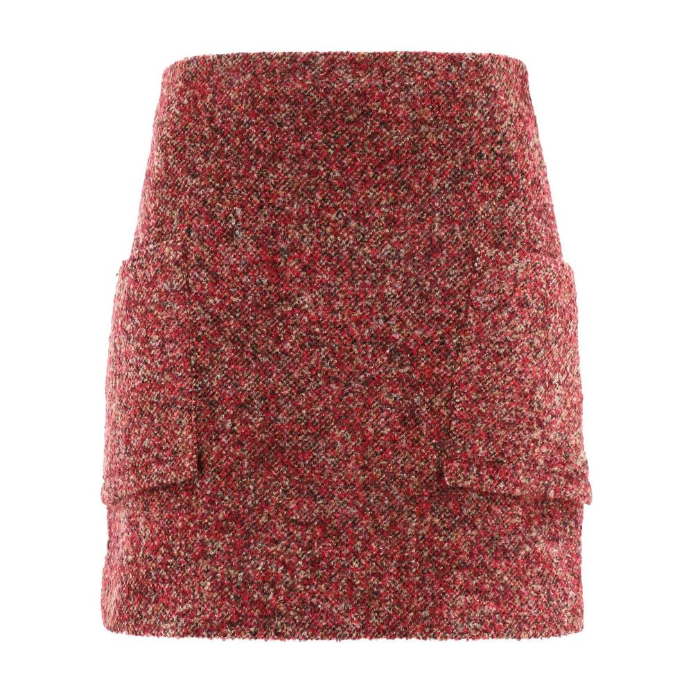 NWT Remain Birger Christensen Felina Wool Blend A Line Mini Skirt Red Pink 40/ 8